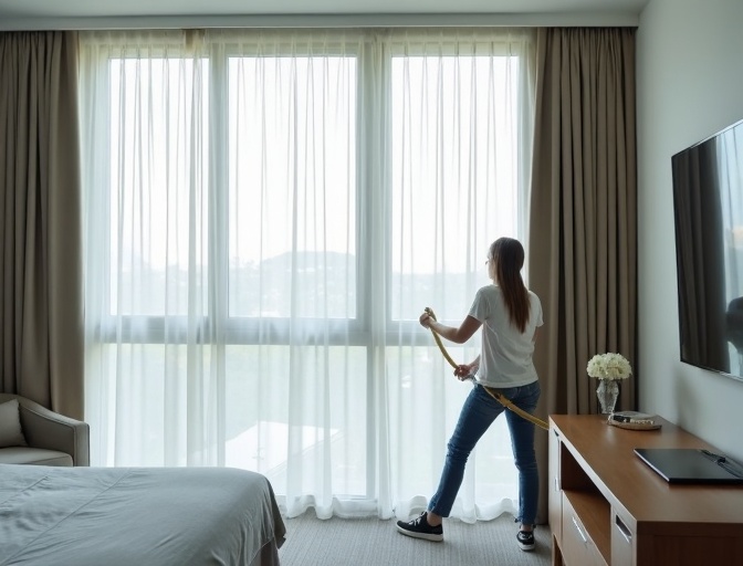 Paradise Point Sheer Curtain Cleaning